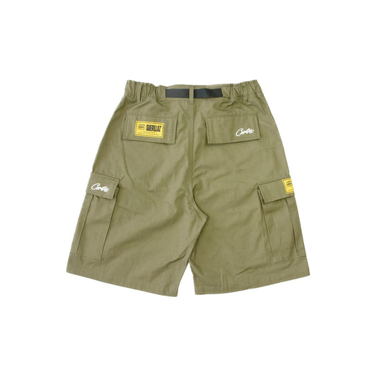 Corteiz Alcatraz Cargo Shorts – Khaki Green