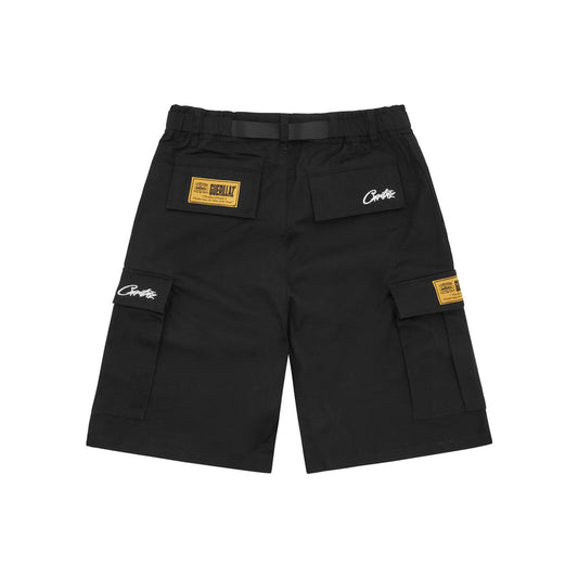 Corteiz Alcatraz Cargo Shorts – Black