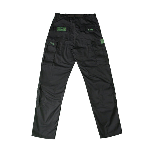 Corteiz Guerillaz Cargo Pants – Green / Black