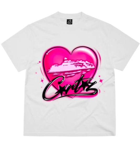 Corteiz Alcatraz Heart Tee - White