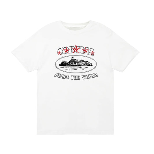 Corteiz 5 Starz Alcatraz Tee – White