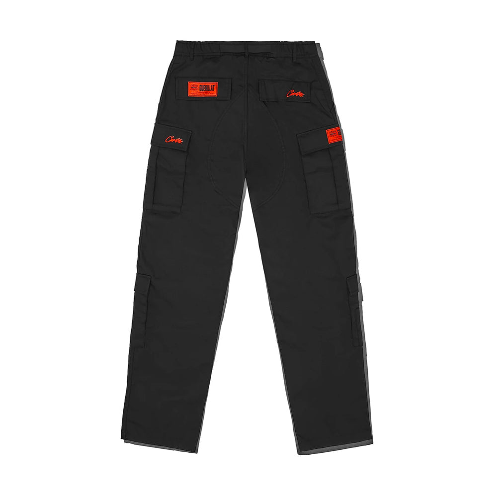 Corteiz Guerillaz Cargo Pants – Red / Black