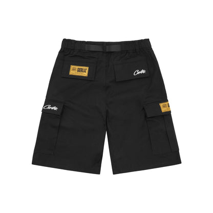Corteiz Alcatraz Cargo Shorts – Black