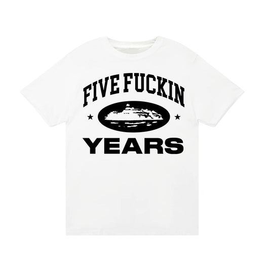 Corteiz Five Fuckin Years Tee – White