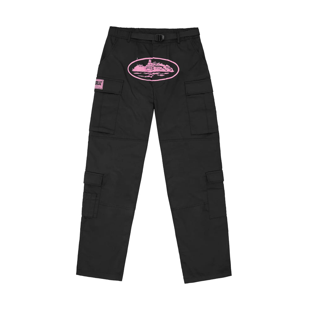 Corteiz Guerillaz Cargo Pants – Pink / Black