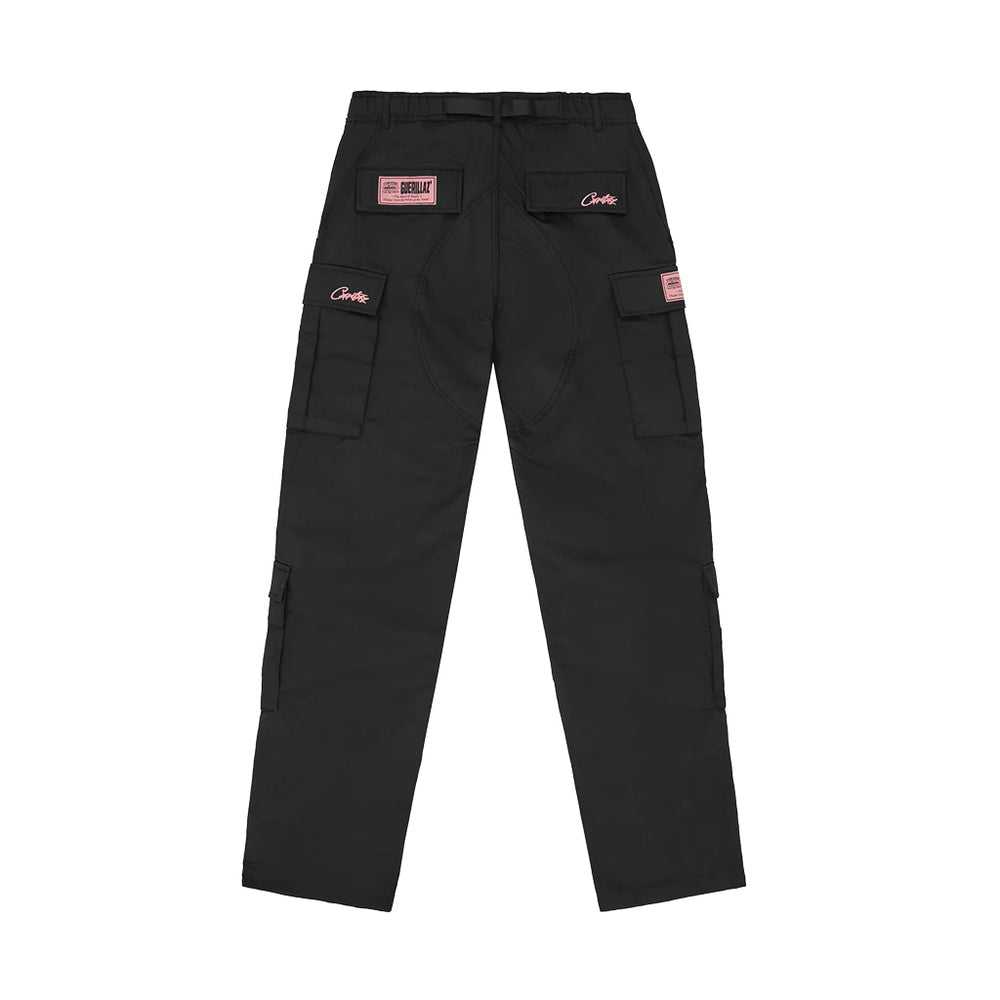 Corteiz Guerillaz Cargo Pants – Pink / Black