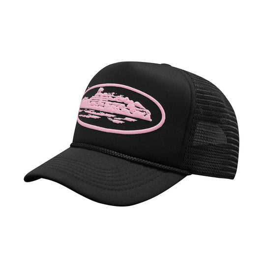 Corteiz Alcatraz Trucker Hat – Pink / Black