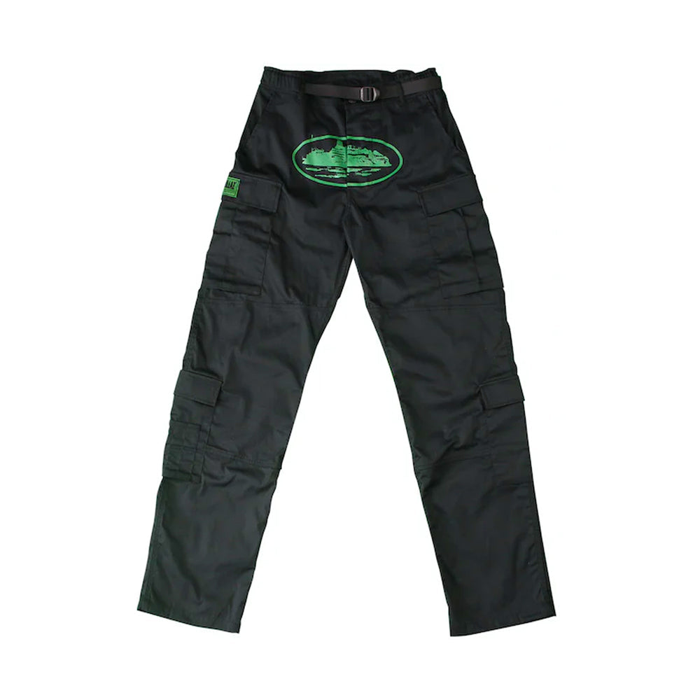 Corteiz Guerillaz Cargo Pants – Green / Black