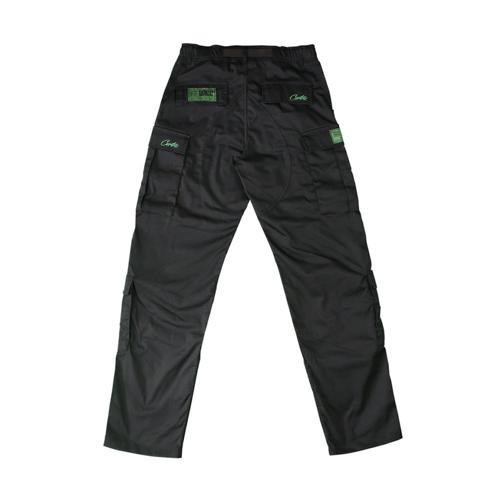 Corteiz Guerillaz Cargo Pants – Green / Black